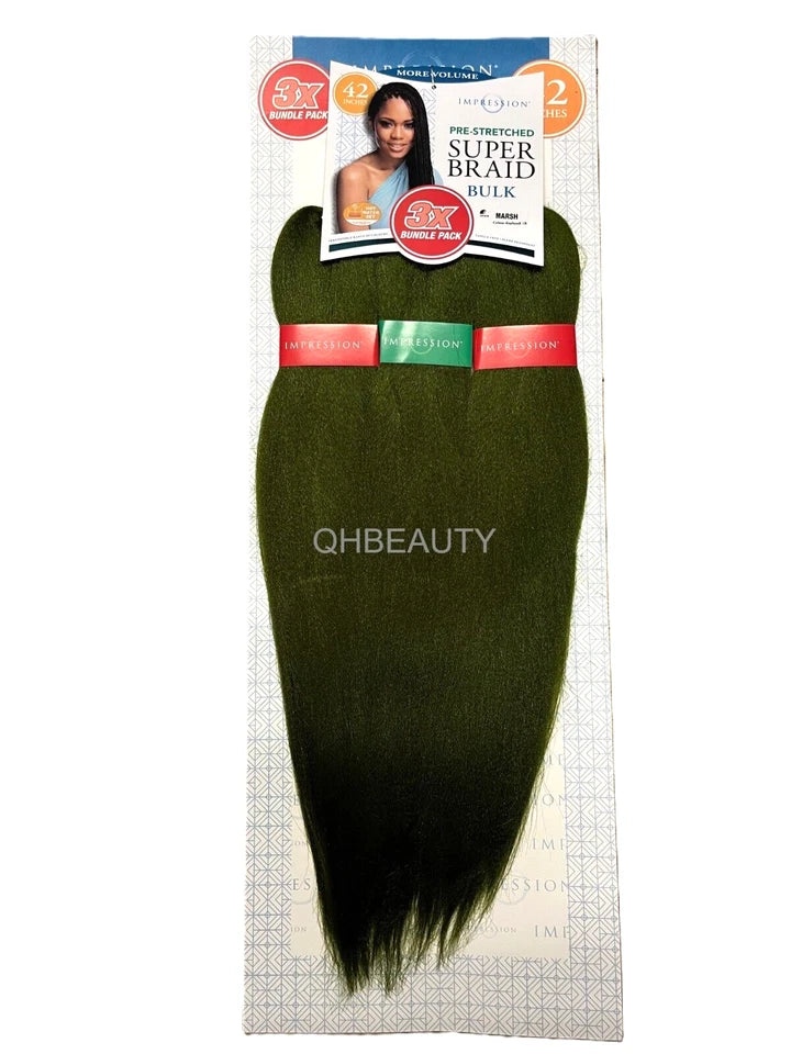 Impression Synthetic Pre-Stretched Crochet Hair Extensions - Super Braid 42 "