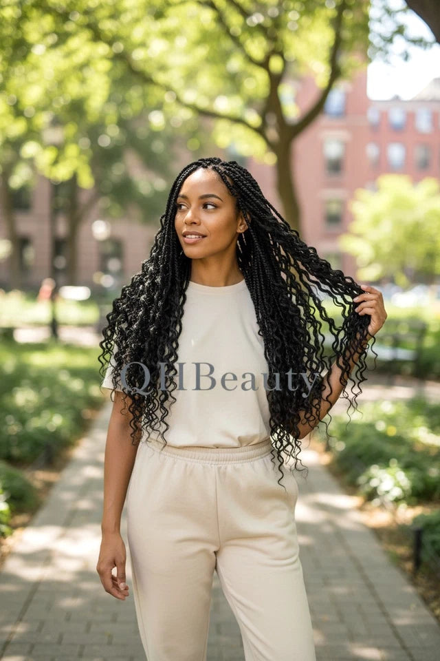 Cherish Synthetic Curly pre Loop Crochet Hair Extension - BOHO BRAID 22 INCH