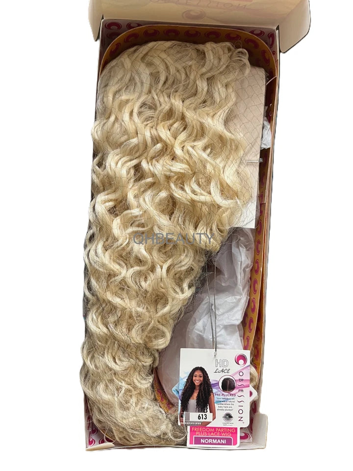 Obsession Normani HD Lace Curly Synthetic Hair Wig Free Parting, Heat Resistant