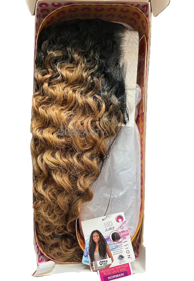 Obsession Normani HD Lace Curly Synthetic Hair Wig Free Parting, Heat Resistant