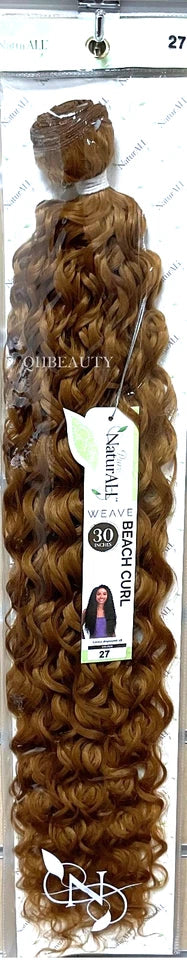 NaturAll Synthetic Long Curly Hair Extension Weave – Beach Curl 30"