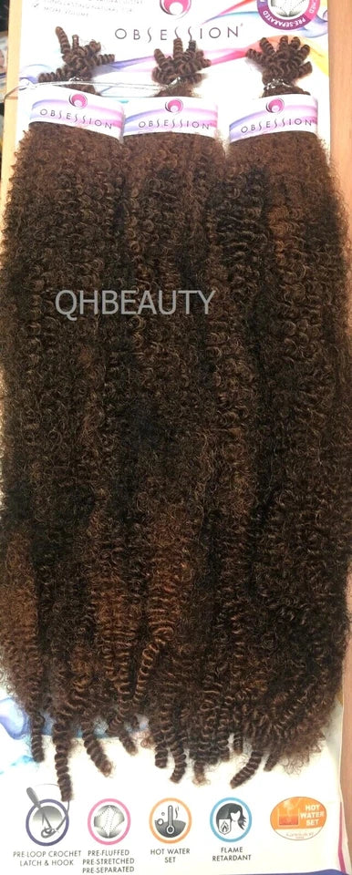 Obsession Synthetic Twist, Crochet Soft Braid 3 X Pre-Fluffed - POPPIN TWIST 16