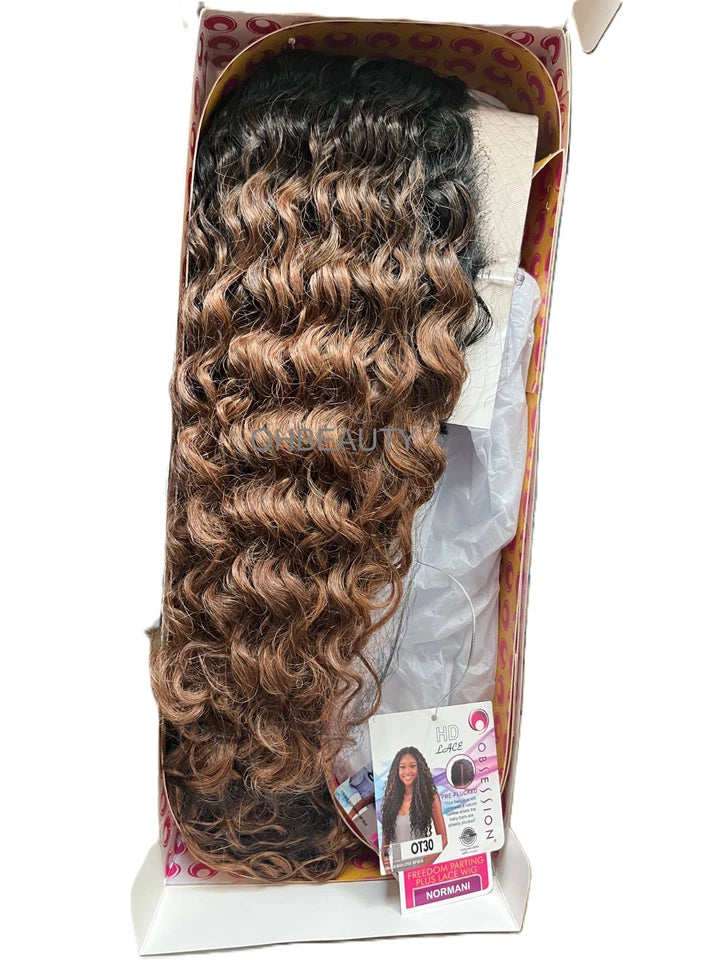 Obsession Normani HD Lace Curly Synthetic Hair Wig Free Parting, Heat Resistant