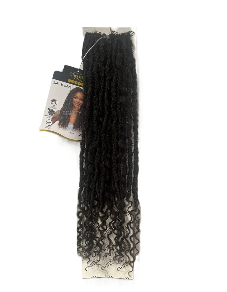 Cherish Synthetic Curly pre Loop Crochet Hair Extension - BOHO BRAID 22 INCH