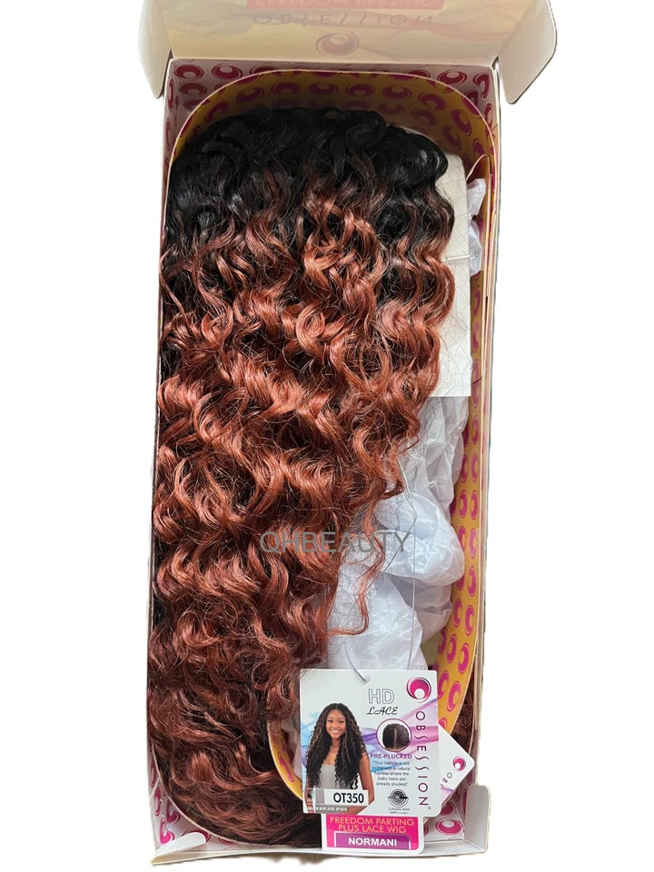 Obsession Normani HD Lace Curly Synthetic Hair Wig Free Parting, Heat Resistant