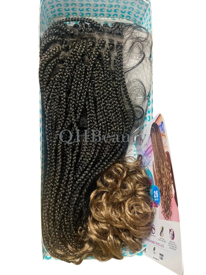Obsession Hand Made Braid Swiss Lace Hair Wig - Boho French Curl Wig 26 Inches
