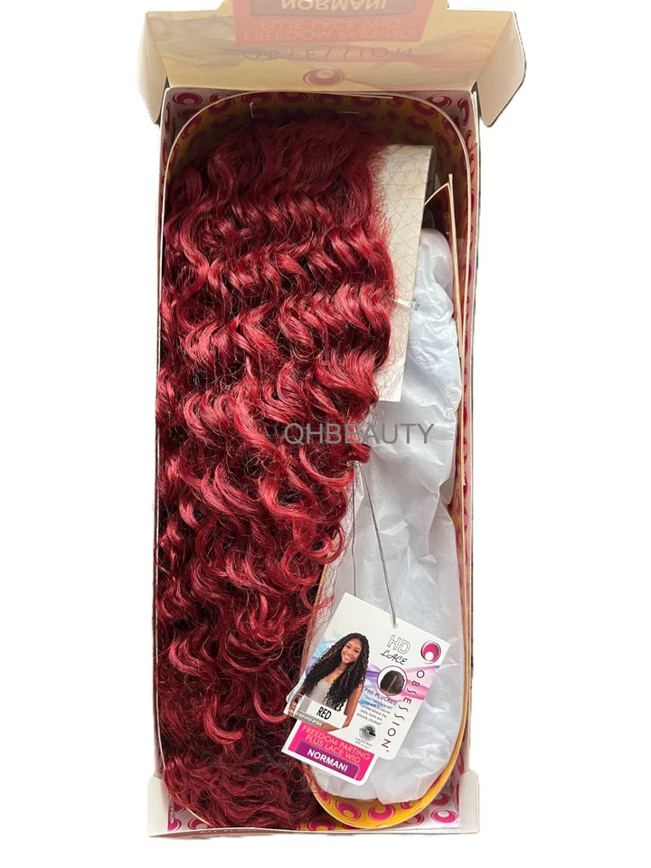 Obsession Normani HD Lace Curly Synthetic Hair Wig Free Parting, Heat Resistant