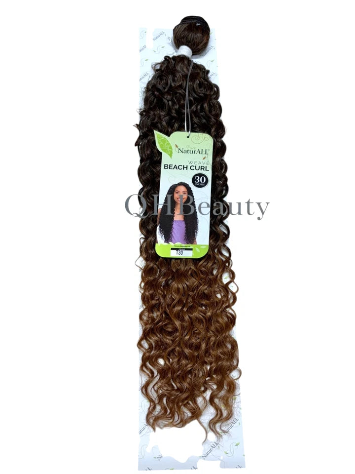 NaturAll Synthetic Long Curly Hair Extension Weave – Beach Curl 30"