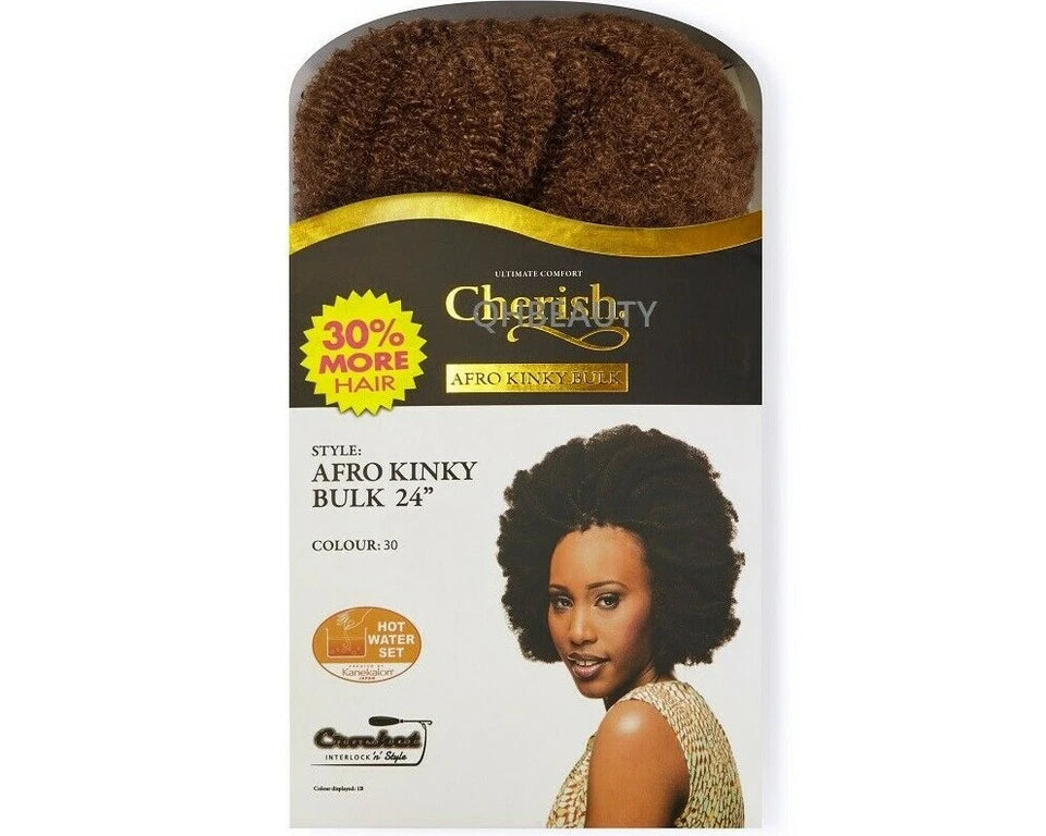 Cherish Afro Kinky Bulk Afro Twist Crochet Hair Extensions 24" Improved Quality