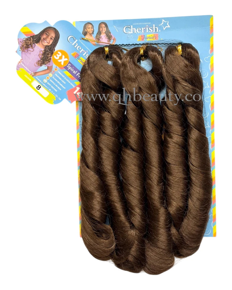 Cherish Synthetic Junior Crochet Braid Hair Extension- SPIRAL FRENCH CURL 14 ''