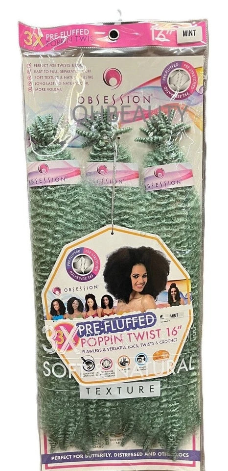 Obsession Synthetic Twist, Crochet Soft Braid 3 X Pre-Fluffed - POPPIN TWIST 16