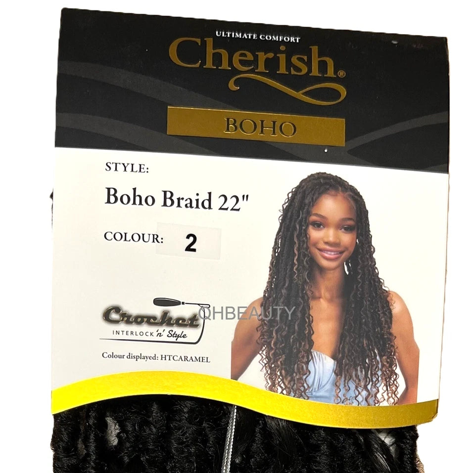 Cherish Synthetic Curly pre Loop Crochet Hair Extension - BOHO BRAID 22 INCH