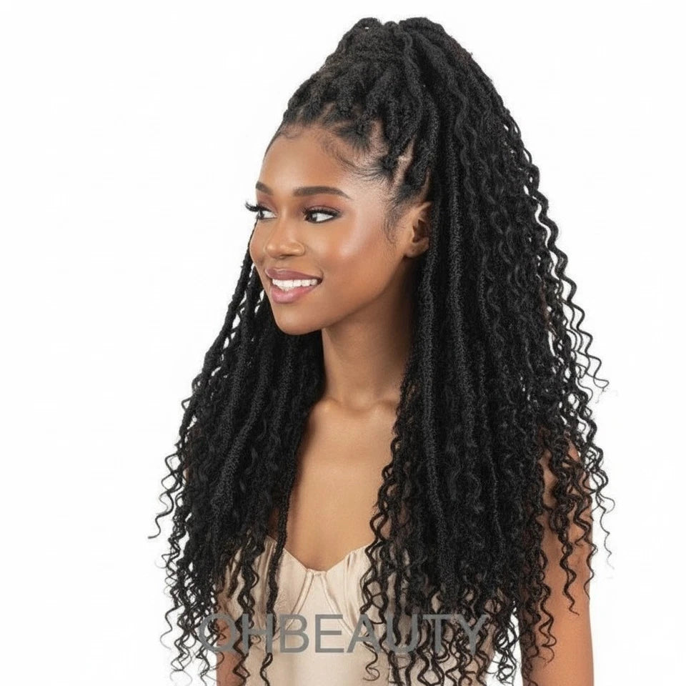 Cherish Synthetic Curly pre Loop Crochet Hair Extension - BOHO BRAID 22 INCH