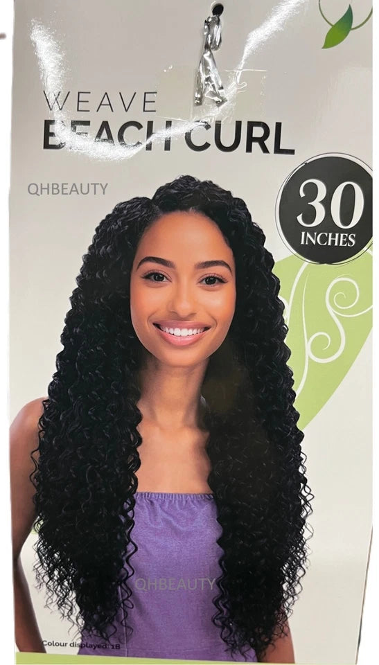 NaturAll Synthetic Long Curly Hair Extension Weave – Beach Curl 30"