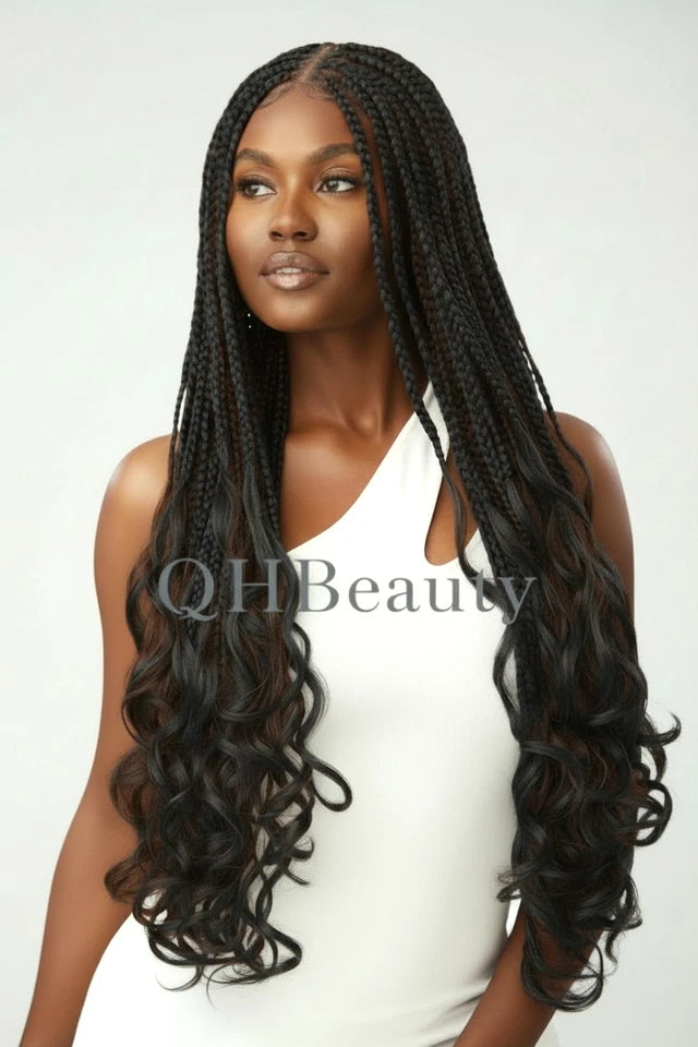 Obsession Hand Made Braid Swiss Lace Hair Wig - Boho French Curl Wig 26 Inches