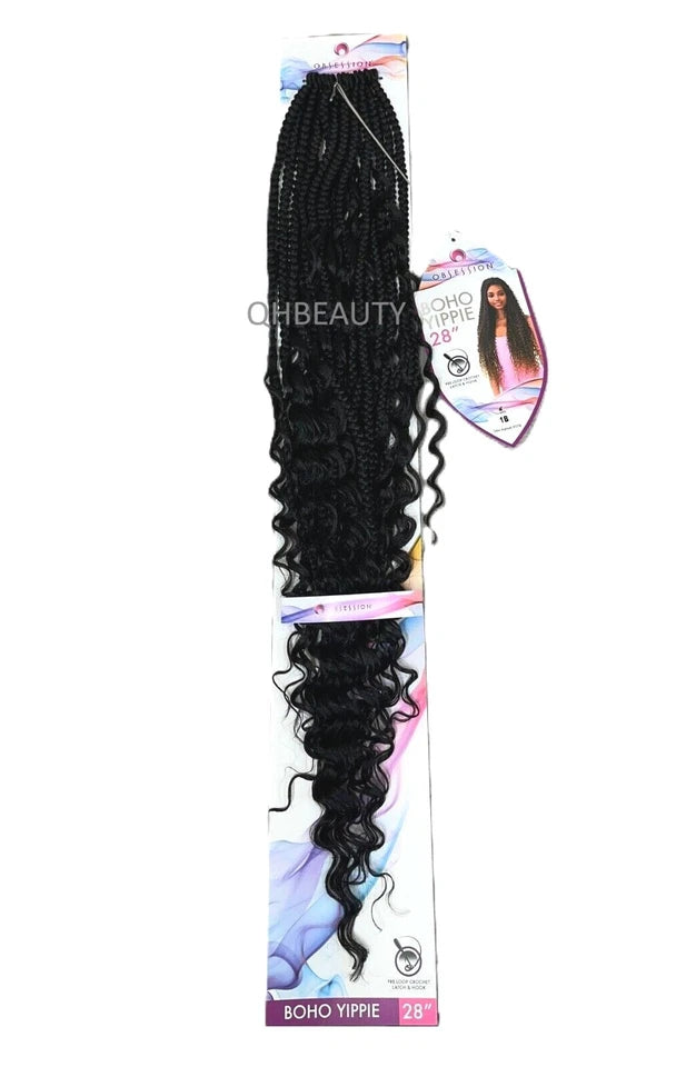 Obsession Synthetic Crochet Long Curly Braid Hair Extension - Boho Yippie 28 ''