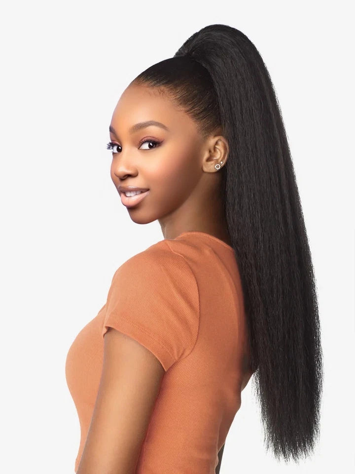 Cherish Synthetic Long Drawstring Ponytail – Yaky Straight 24" Fluffy