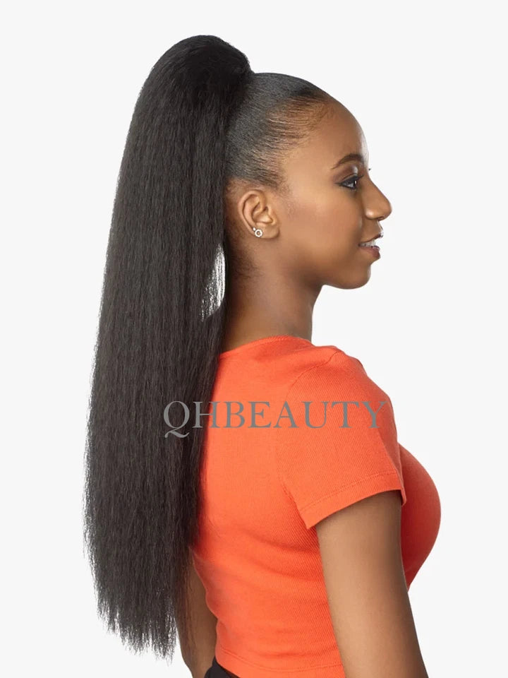 Cherish Synthetic Long Drawstring Ponytail – Yaky Straight 24" Fluffy