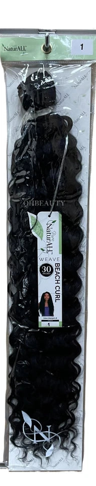 NaturAll Synthetic Long Curly Hair Extension Weave – Beach Curl 30"