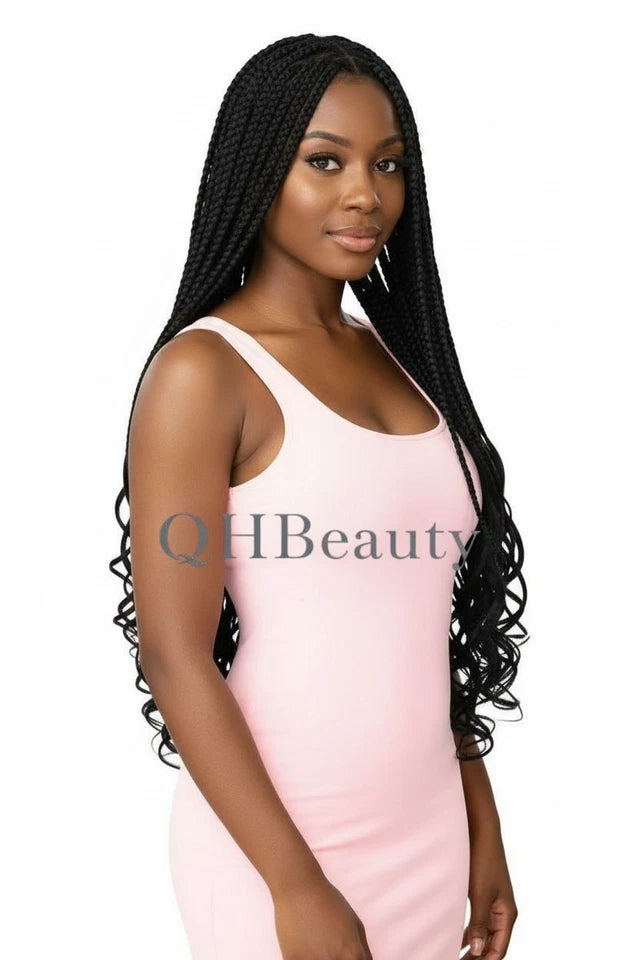 Obsession Hand Made Braid Swiss Lace Hair Wig - Boho French Curl Wig 26 Inches