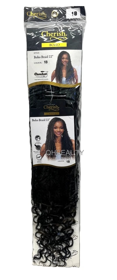 Cherish Synthetic Curly pre Loop Crochet Hair Extension - BOHO BRAID 22 INCH