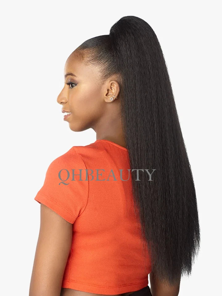 Cherish Synthetic Long Drawstring Ponytail – Yaky Straight 24" Fluffy