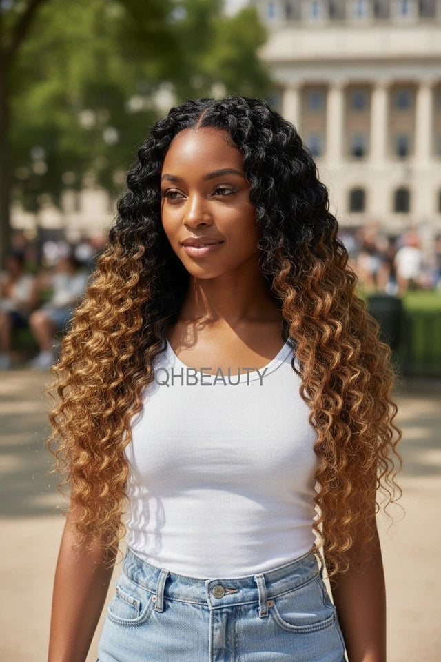 Cherish Synthetic Bulk Crochet Curly Hair Extension Braids – Deep Twist 18"