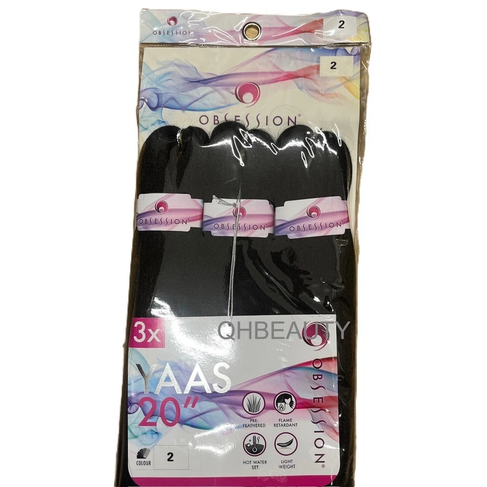 Obsession Synthetic Crochet Yaky Straight Braid Hair Extension - 3 X YAAS 20''