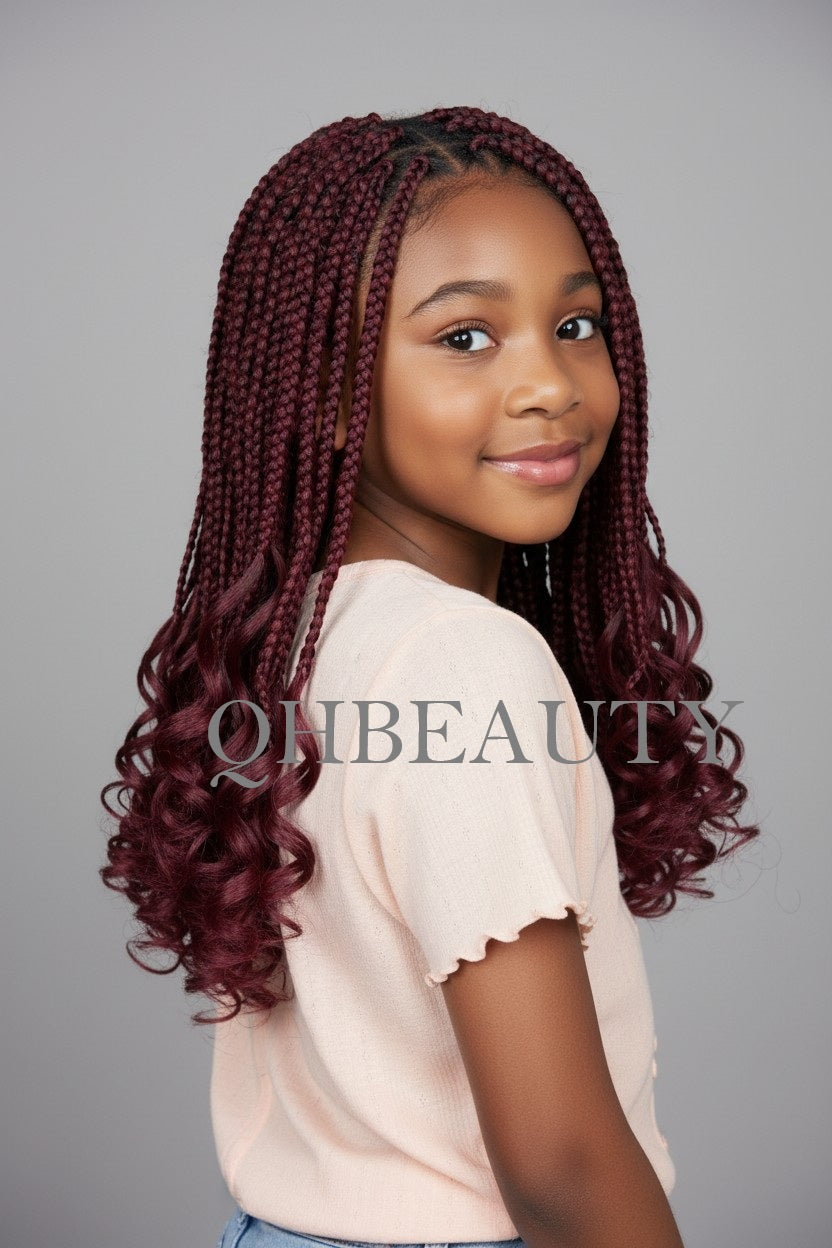 CHERISH SYNTHETIC JUNIOR KIDS CROCHET BRAID HAIR EXTENSION - SPIRAL FRENCH CURL 14 ''