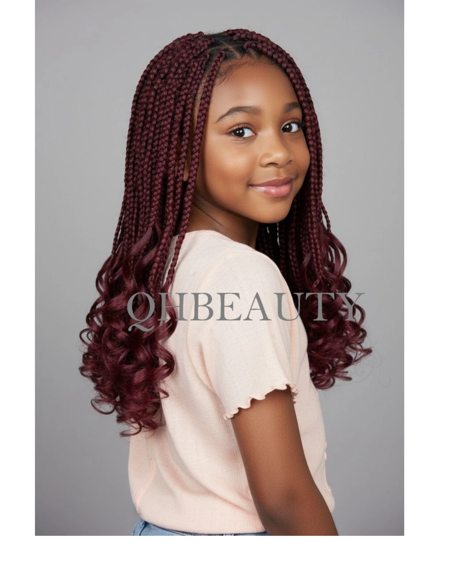 CHERISH SYNTHETIC JUNIOR KIDS CROCHET BRAID HAIR EXTENSION - SPIRAL FRENCH CURL 14 ''